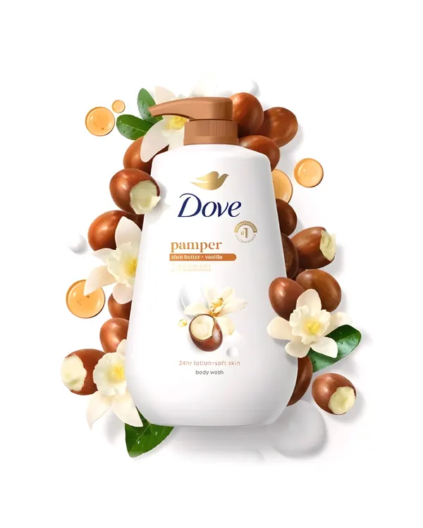 شاور جل Dove Pamper بزبدة الشيا والفانيلا