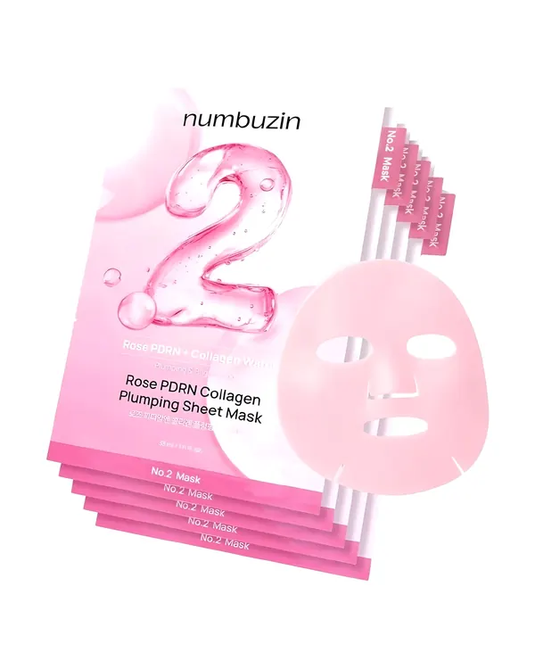 ماسك numbuzin No.2 Rose PDRN Collagen Sheet Mask
